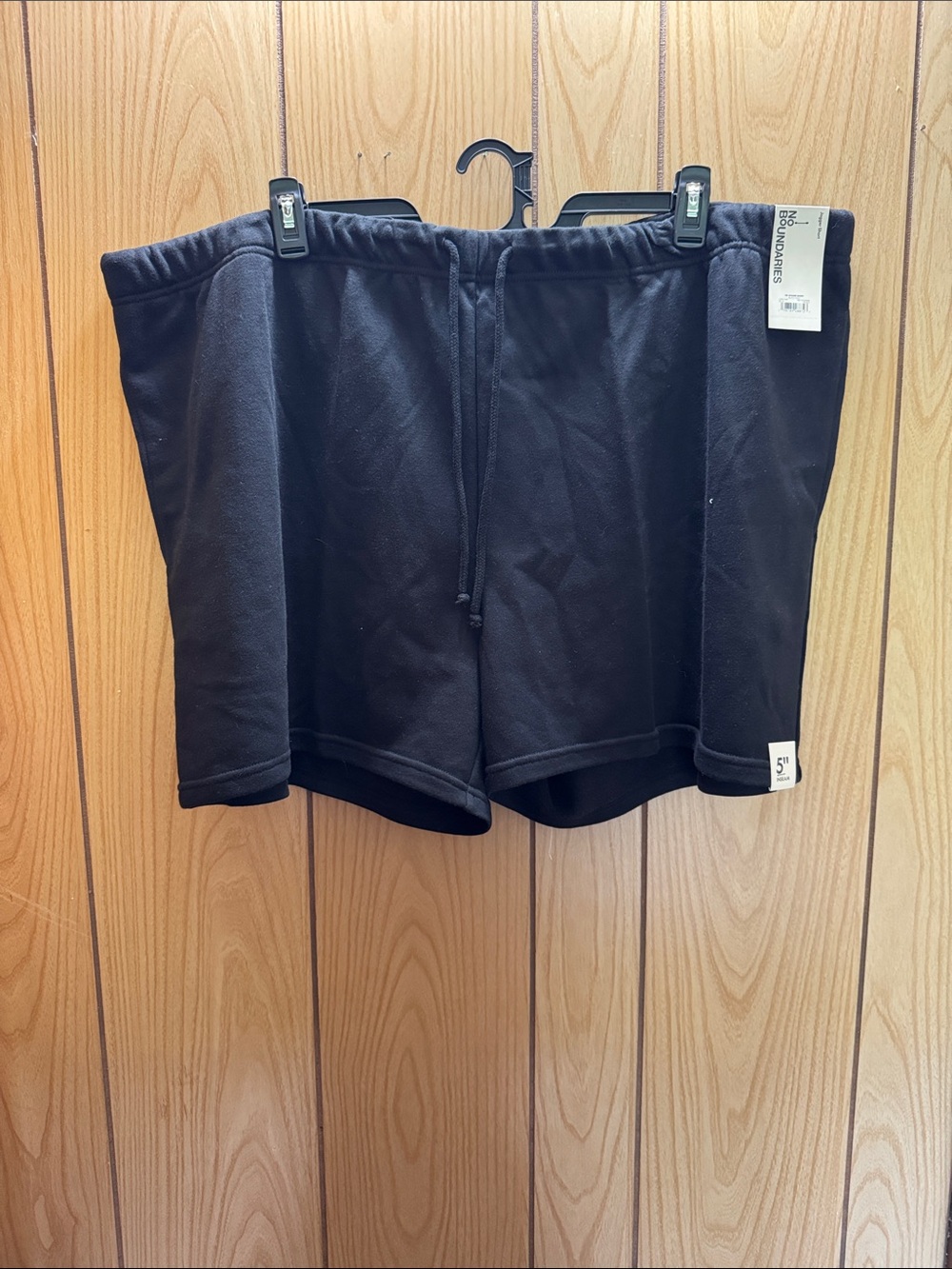 No Boundaries Black Men's Athletic Drawstring Shorts - Simple Sport Style